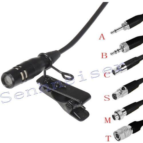 High Quality for Sennheiser For Shure Mini Black Unidirectional Lavalier Microphones Clip-on Collar Condenser Microphone