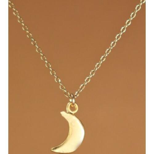 WJZB necklace simple fashion small moon pendant necklace for women