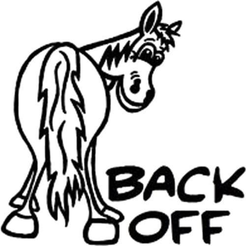 14CM*14CM Back Off Horse Sticker Decal Brand New For Car Styling Car Stickers
