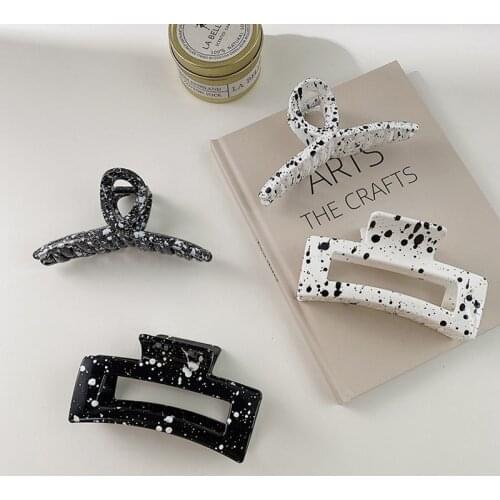 Korean Style Personality Splash ink Spotted Catch Hair Clip Hairpin Headdress