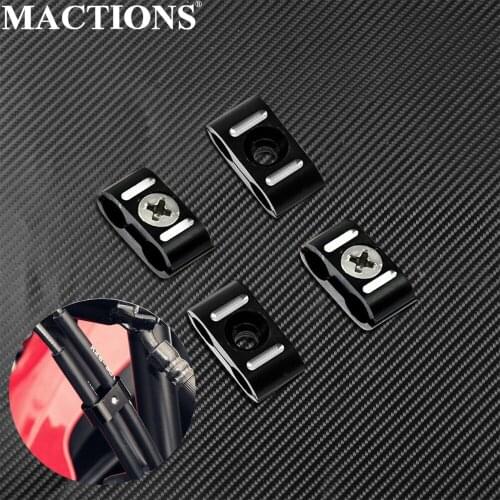 Motorcycle CNC Throttle Brake Cable Clamps Black For Harley Sportster 883 1200 Dyna Softail Fat Street Bob 1984-2015 2016 2017