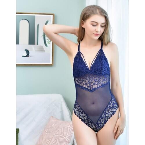 Women Deep V Bodysuit Ladies Sexy Summer Overalls Women Mesh Bodysuit Lace Sexy Lingerie