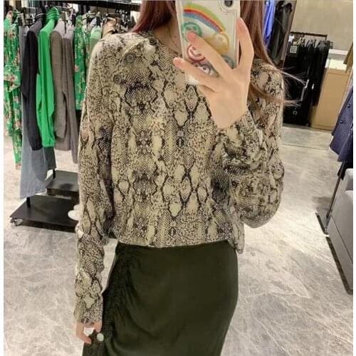 100% Cashmere Fashion Woman Warm Knitted Pullover Silver Paint Snake Leopard Pattern Sweater Fall Women Clothing