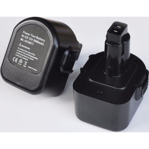 2PCS 12V Ni-Cd rechargeable battery cell pack 2000mah for Black Decker cordless Electric drill screwdriver CD12CB CD12CB CD431