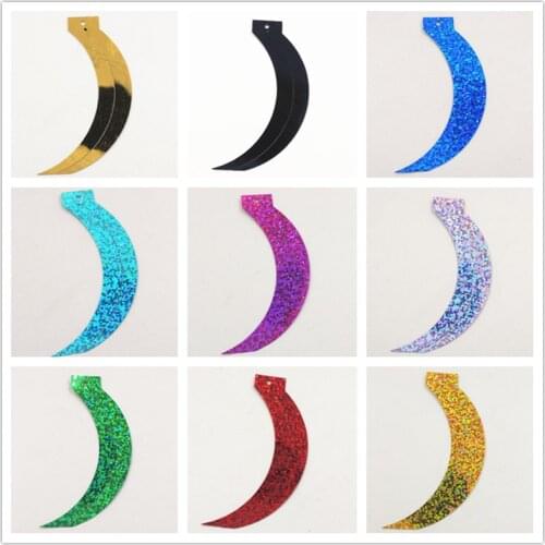 20pcs Sickle Reaphook Shape Sequins 17*85mm PVC Large sequin DIY making Paillette sewing Accessories 1 top Hole Hot sale