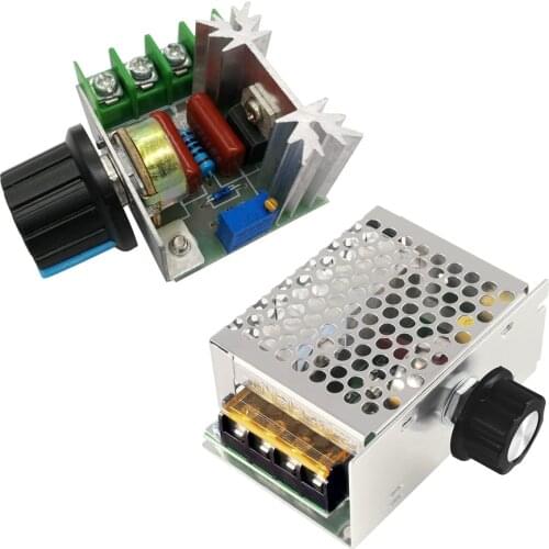 2000 4000W High Power Thyristor Electronic Voltage AC 220V Regulator Dimming Speed Temperature Regulation with Insurance Shell