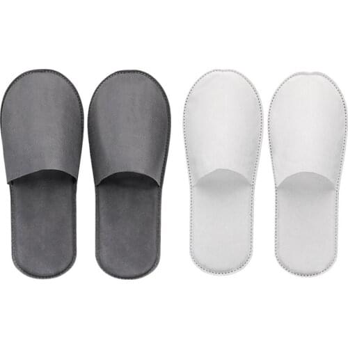 5Pairs Disposable Slipper Shop Hotel Spa Slippers Environmental Protection Degradable Customized Non-woven Home Closed Toe