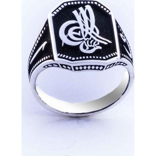925 sterling Silver Ottoman Tuğralı Ring