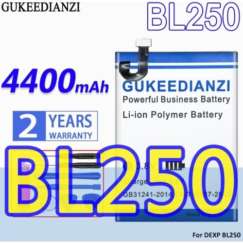 GUKEEDIANZI High Capacity Battery BL250 4400mAh For DEXP BL250 Bateria