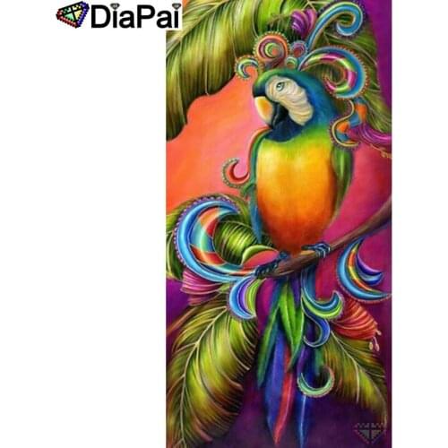 DIAPAI 5D DIY Diamond Painting 100% Full Square/Round Drill "Animal bird parrot" Diamond Embroidery Cross Stitch 3D Decor A18572