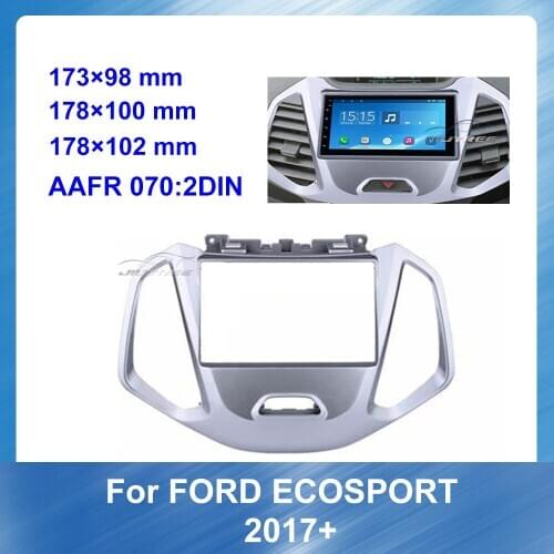 Car Auto Radio Multimedia fascia For FORD ECOSPORT 2017+ With Emergency Light Board Car Dvd Frame Panel Dash Mount Installation