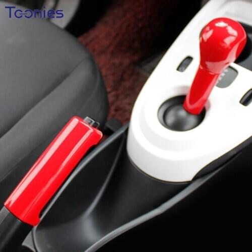 Car gear lever handbrake decorative cover For Mercedes Smart 453 Fortwo Forfour Interior Parking handle Decoration Accessories