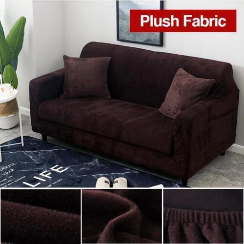 41 Thick Plush Elastic Sofa Cover Cotton 1/2/3/4 Seater Stretch Sofa Covers for Living Room cubre sofa Couch Cover 1PC