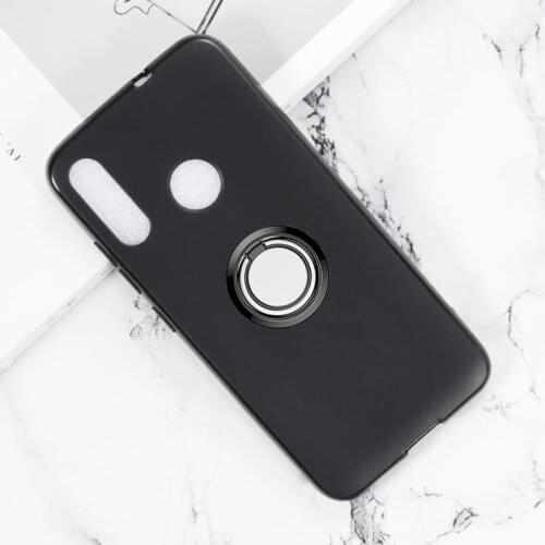 For BQ 6040L Magic 6.09" Back Ring Holder Bracket TPU Soft Silicone Phone Case