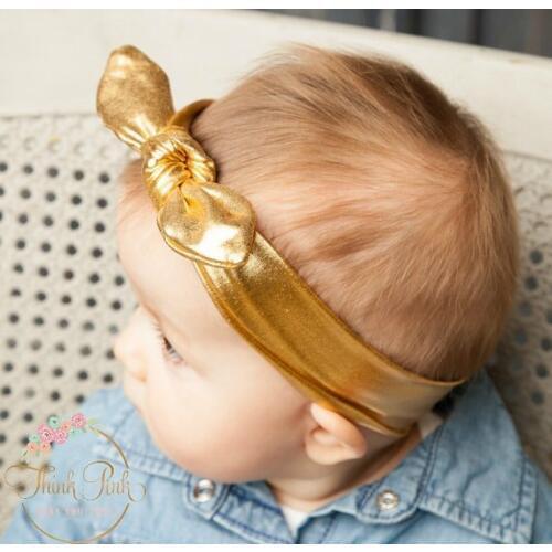 Yundfly Newborn Elastic Knot Bow Headband Girls Hair Bow Headwraps Kids Children Party Hair Accessories Photo Props