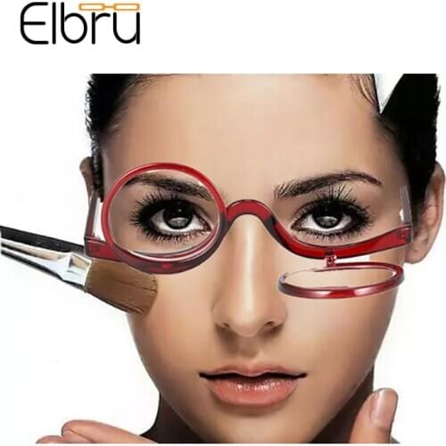 Elbru 2021 Makeup Reading Glasses Renovate Glasses For Elderly Men Women Hyperopia Glasses Portable Presbyopic Magnification