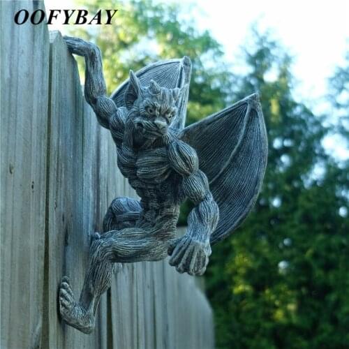 European Resin Angel Wings Sculpture Garden Devil Statues Living Room Interior Crafts Office Desktop Ornaments Home Decoration