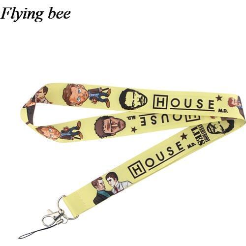 Flyingbee Keychain Cartoon Cool Phone Lanyard Women Fashion Strap Neck Lanyards For ID Card Phone Keys X0716