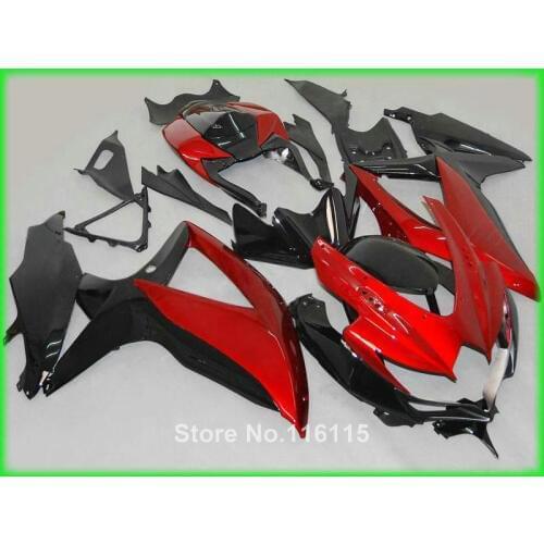 Perfect fit for SUZUKI K8 K9 GSXR 600 750 2008 2009 2010 red black plastic fairing kit GSXR600 GSXR750 08 09 10 fairings set XF9