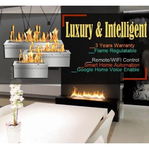 Inno livinfg fire 48 inch automatic ethanol fireplace with remote wifi control