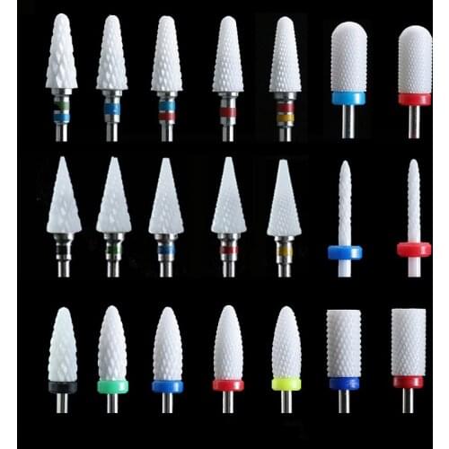 1pcs Ceramic Milling Cutter Nail Drill Bit Electric Manicure Drills Pedicure Mill Bits Machine Files Nail Art Tools Equipment