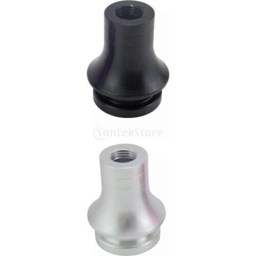 Pack of 2 SHIFT KNOB BOOT RETAINER/ADAPTER FOR MANUAL GEAR SHIFTER LEVER 12X1.25 Color Black/SLIVER