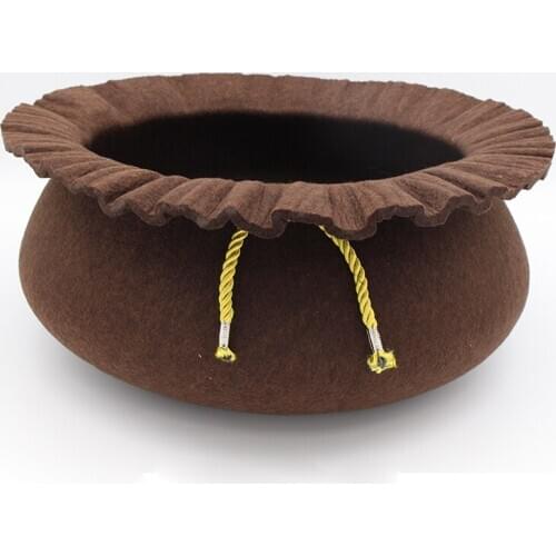 Pet Dog Cat Bed Felt House Nest Sleep Basket Blanket Cushion Cover Mat Cave Autumn Winter Warm Pet House Cage 3
