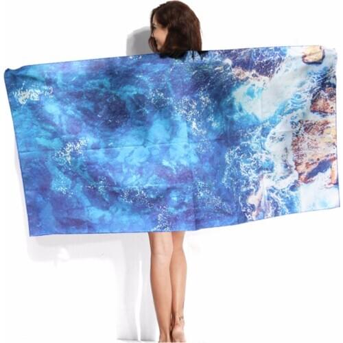 3D Watermark Printed Summer Beach Towel Quick Drying Outdoors Sports Travel Swimming Camping Bath Yoga Mat Blanket Bath Towel