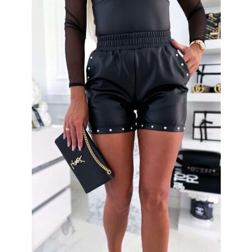 LIzugren Women's Leather Shorts