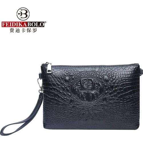 Alligator Pattern Emboss Man Clutch Wallet Long Design Fashion Man Clutch Bag Purse Business Male Mobile Cash Bag