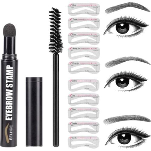 NEW Brow Stamp Shaping Kit Eyebrow Stamp Waterproof Stick Shape Stamp Brow Natural Contouring Lazy Easy Thrush Card