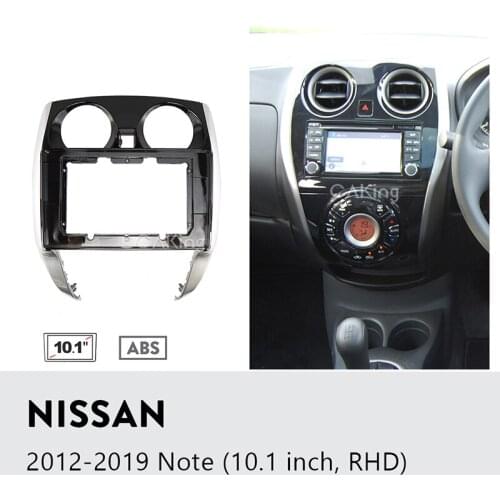 10.1 inch Car Fascia Panel for Nissan Note 2012-2019 Car Audio GPS Navigation Facia Dash Mounting Kit Face Plate Adapter Frame