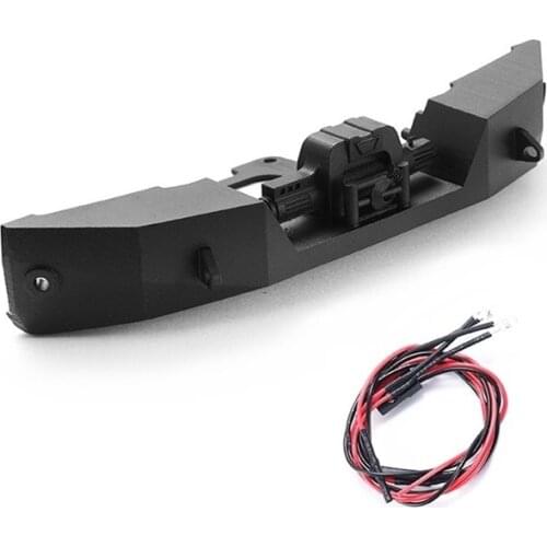 Front Bumper with LED Light for WPL D12 1/10 RC Car Upgrade Parts Decoration Accessories