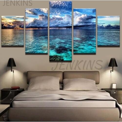 Landscape Wall Art Canvas Painting 5 Pieces for Room Decor Set Painting for Interior Frameless Picture and prints Jenkins