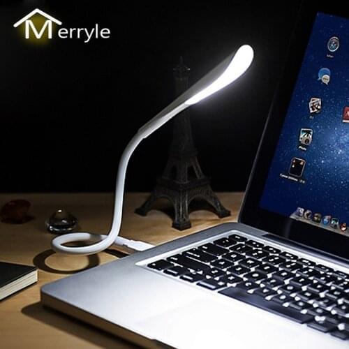 Mini Portable Laptops USB LED Light Touch Sensor Dimmable Table Desk Lamp for Power Bank Camping PC Laptops Book Night Lighting