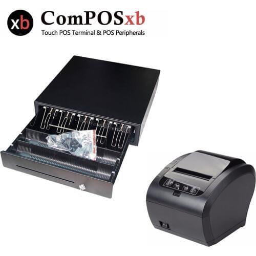 POS cash register equipment 80MM printer and 410MM cash drawer