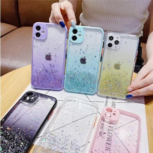Shockproof Skin Feel Case For OPPO A53 A31 A9 A5 2020 A52 A72 A92 A3S A12E F9 Realme 5 5I 6I C15 C12 C11 C3 Glitter Cover Coque