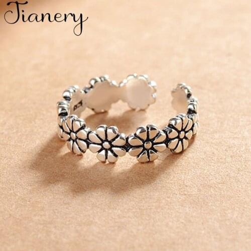 Luxury Brand Flower Rings For Women Wedding Engagement Charm Knuckle Rings Men Vintage Jewelry Romantic Party Gift