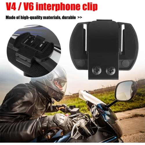 Helmet Headset Earphone Clip Motorcycle Bluetooth-compatible Intercom Bracket Accessories for V4 V6 Motorbike Accessories