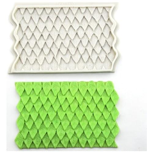 Leaves fondant cake silicone decoration mold chocolate decoration leaves texture cake wedding cake pattern moulds