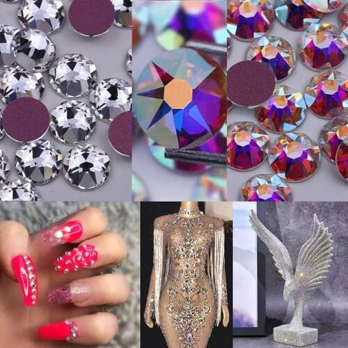 AAA Rhinestones High quality Crystal AB Red flat back Stone 16 Cut Round DIY Glass Big eight small Garment Decorations accessori