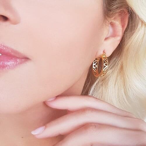 Women's Gold Earrings VAOOV Jewelry China