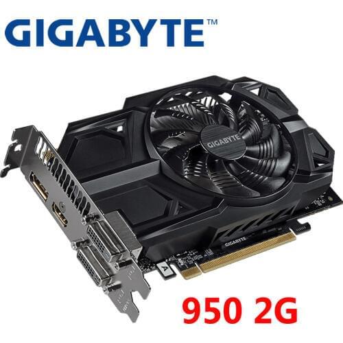 GIGABYTE GTX 950 2GB Video Card 128Bit GDDR5 Graphics Cards for nVIDIA VGA Cards Geforce GTX950 HDMI 1050TI 750 Ti 950-2GB Used