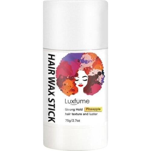 75g Natural Hair Wax Stick Long Lasting Elegant Hair Wax Broken Hair Styling Clay Finishing Hair Cream Styling Hair Wax Stick