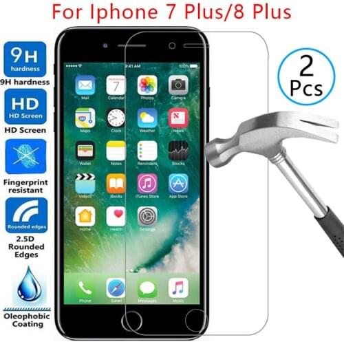 Tempered glass screen protector for iphone 7 8 plus case cover on i phone 7plus 8plus protective coque bag aphone aiphone iphome