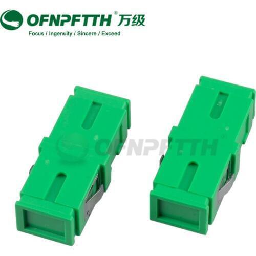 Green Color Simplex Singlemode SC APC Fiber Optic Adapter