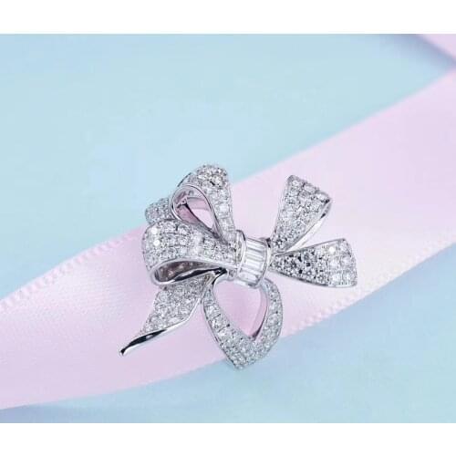 Womens S925 Silver Fashion Personality Butterfly Ring Engagement Wedding Banquet Gift Jewelry Ring Wholesale
