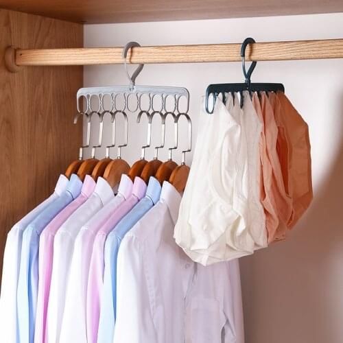 1Pc 9-hole Hanger Multi-port Support Hangers Windproof Home Clothes Rack