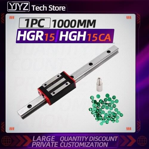 1pc Linear Rail Guide HGR15+1pc HGH15CA Linear Narrow carriges Sliding Block cnc parts