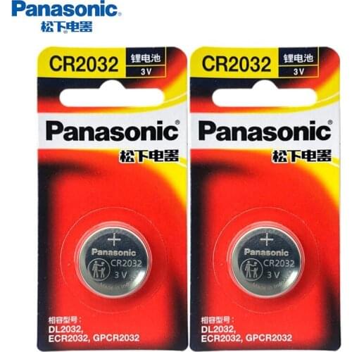 2pcs 100% Genuine Panasonic original brand new battery cr2032 3v button cell coin batteries for watch computer toy re